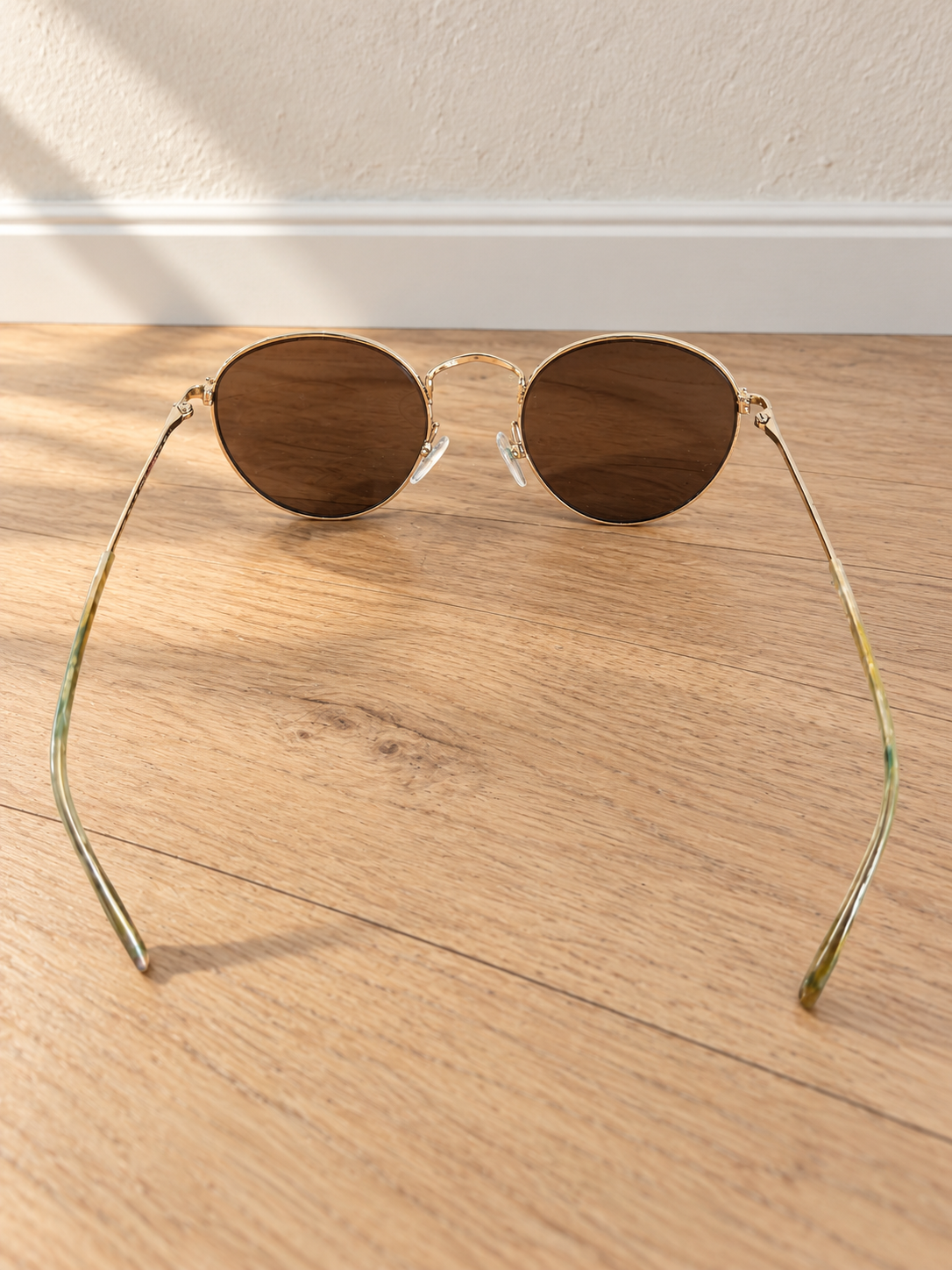 Tom Ford optische Brille Gold Frame Brown Lens Round Sunglasses Unisex 3.5 DIOPTRIN