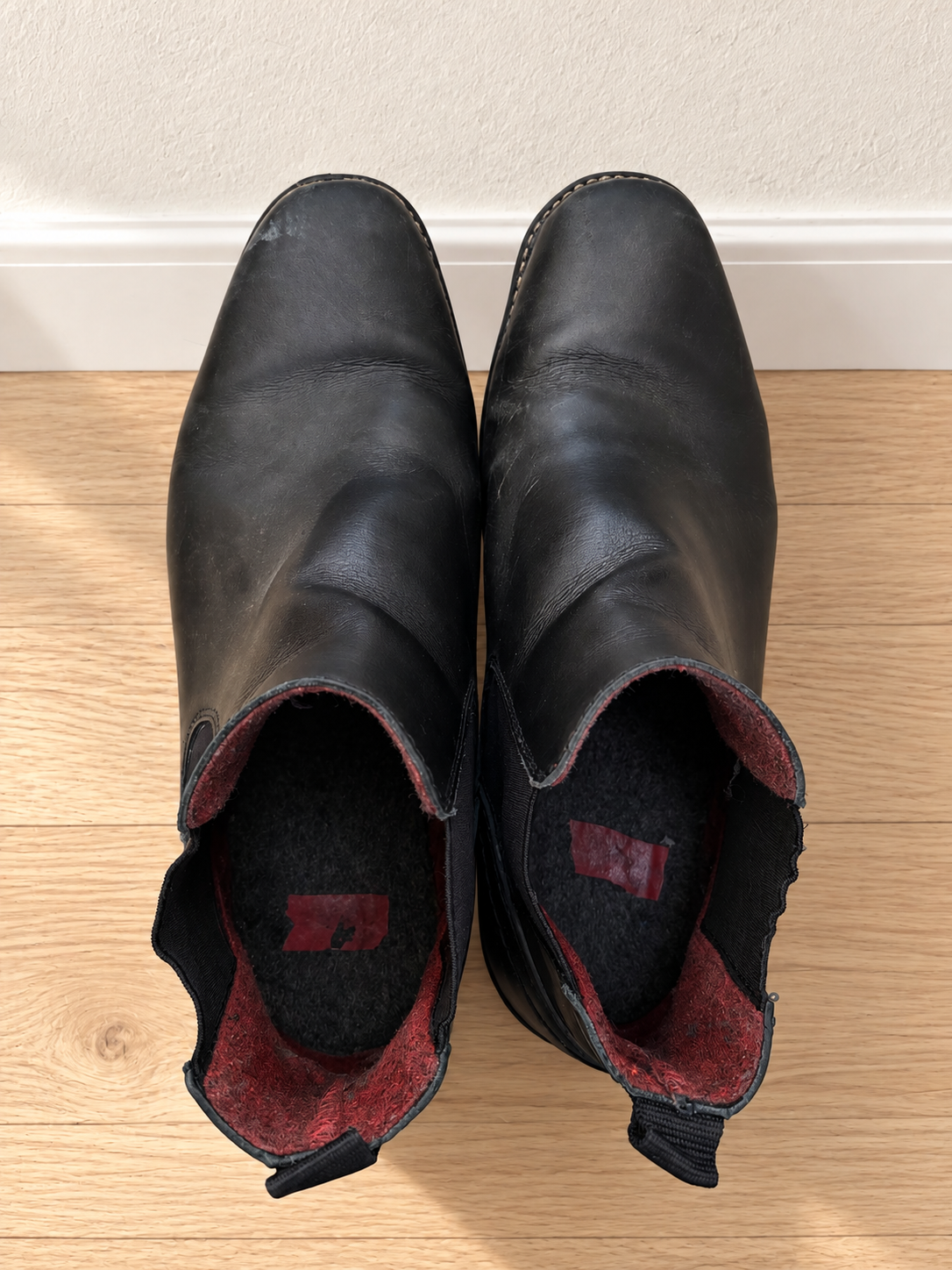 Black Leather Ankle Boots Unisex Size Other