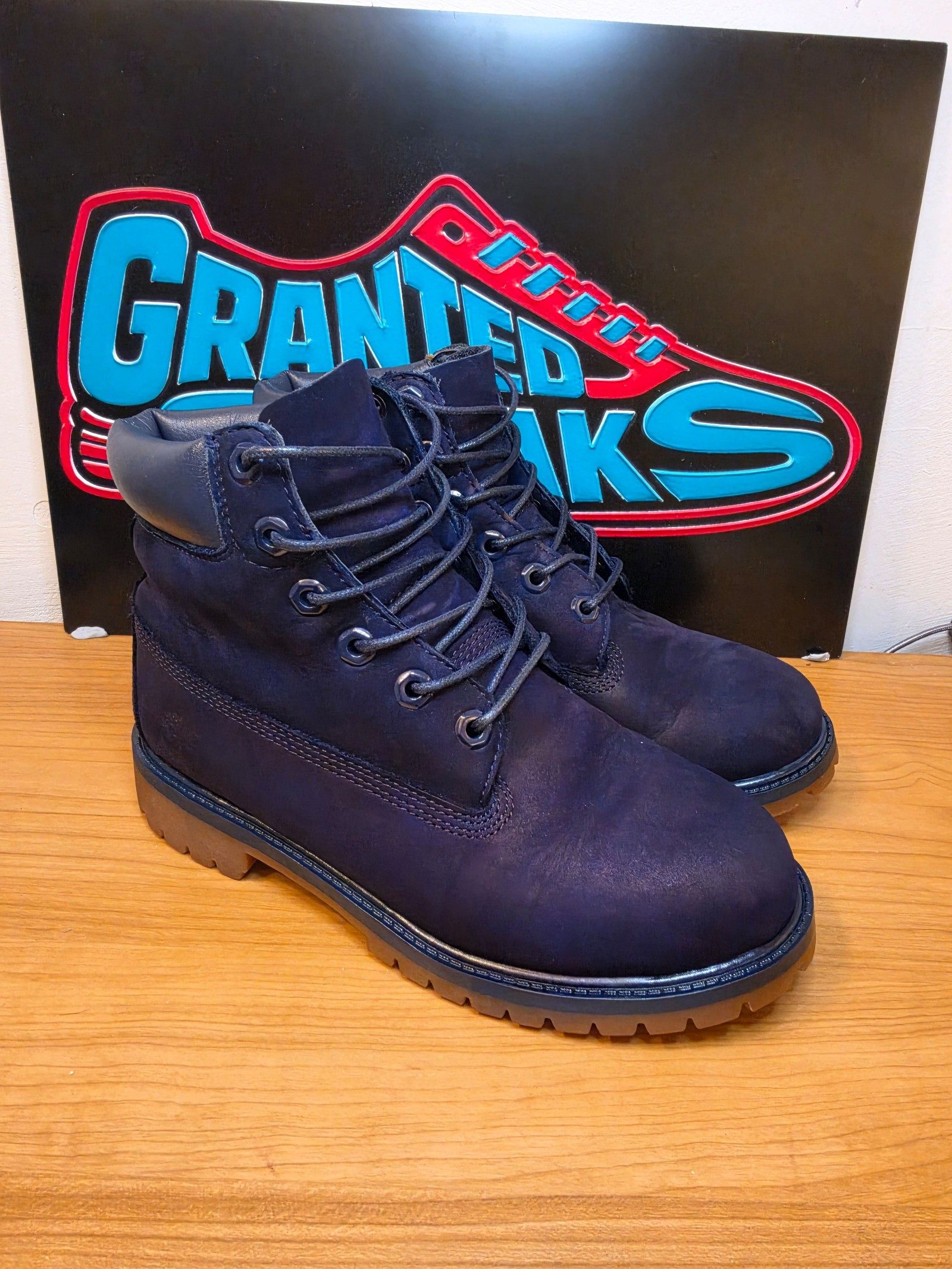 Timberland Men's Navy Blue Nubuck Boots UK 4.5