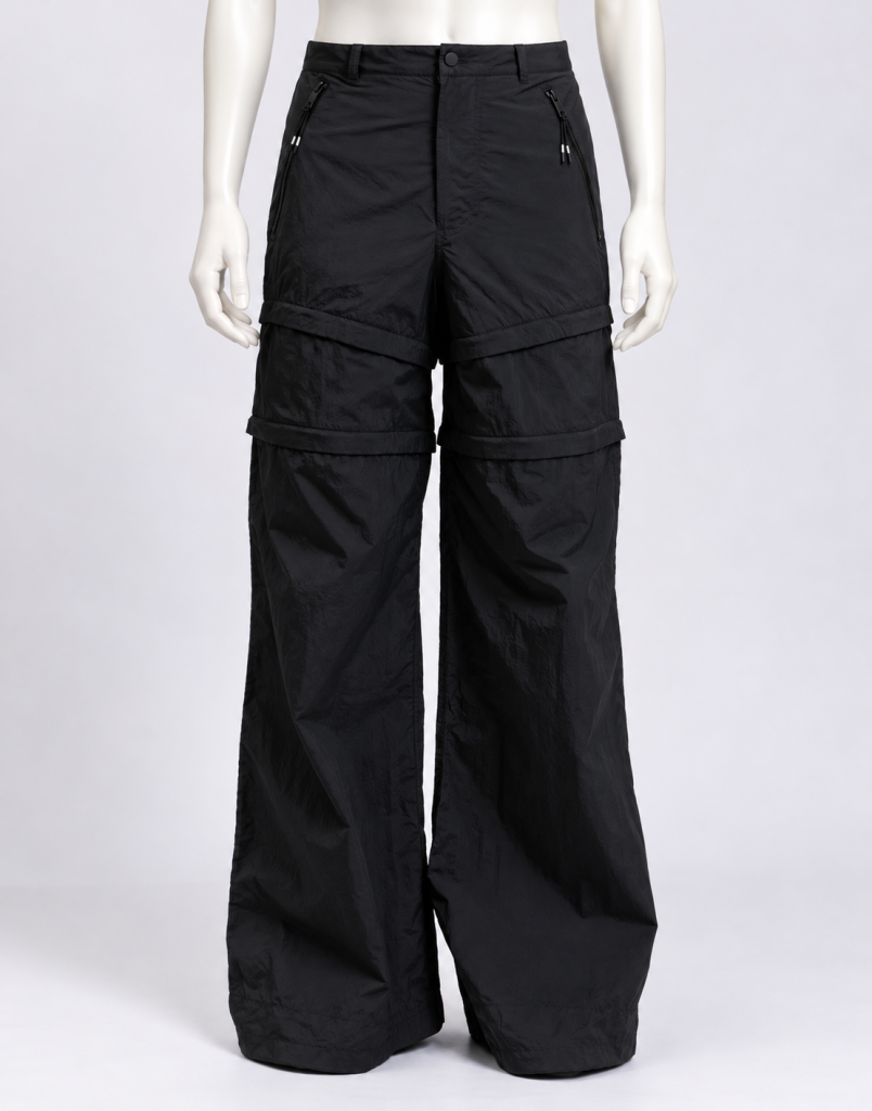 New Moose Knuckles x Eckhaus Latta Black Convertible Cargo Pants Shorts Size S