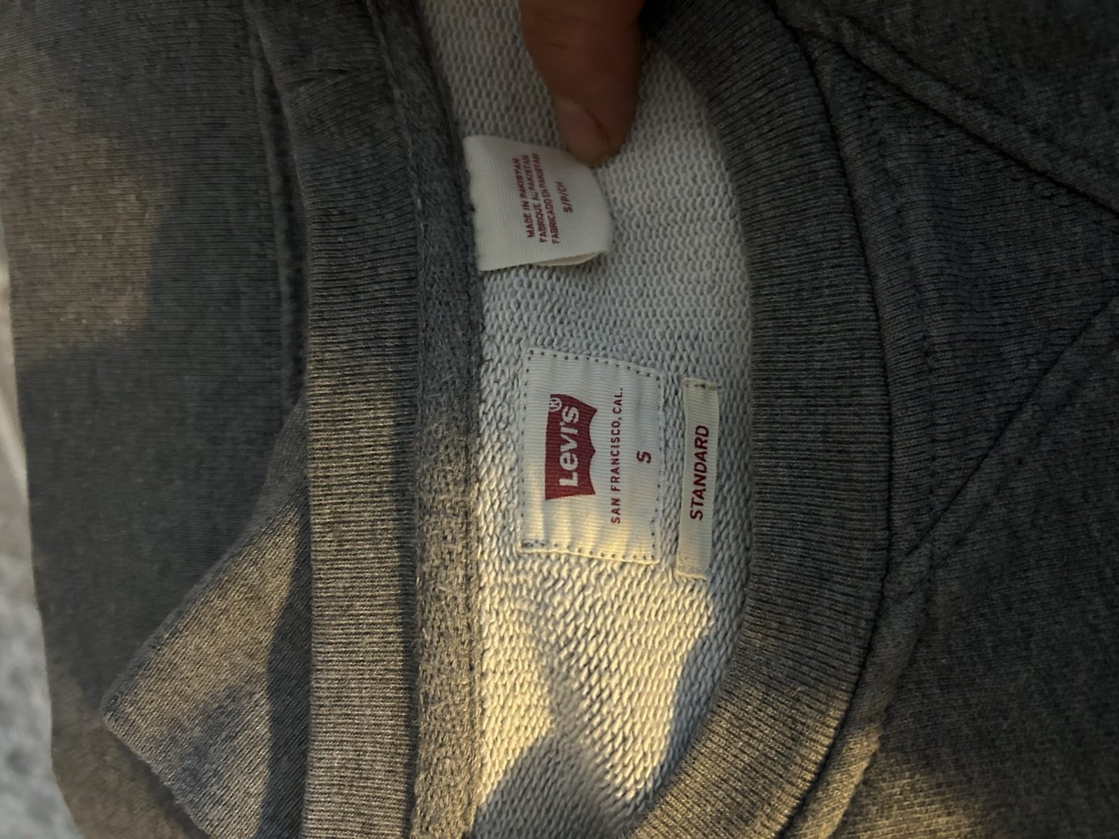 Levi's Grey Cotton Sweatshirt Small image 6
