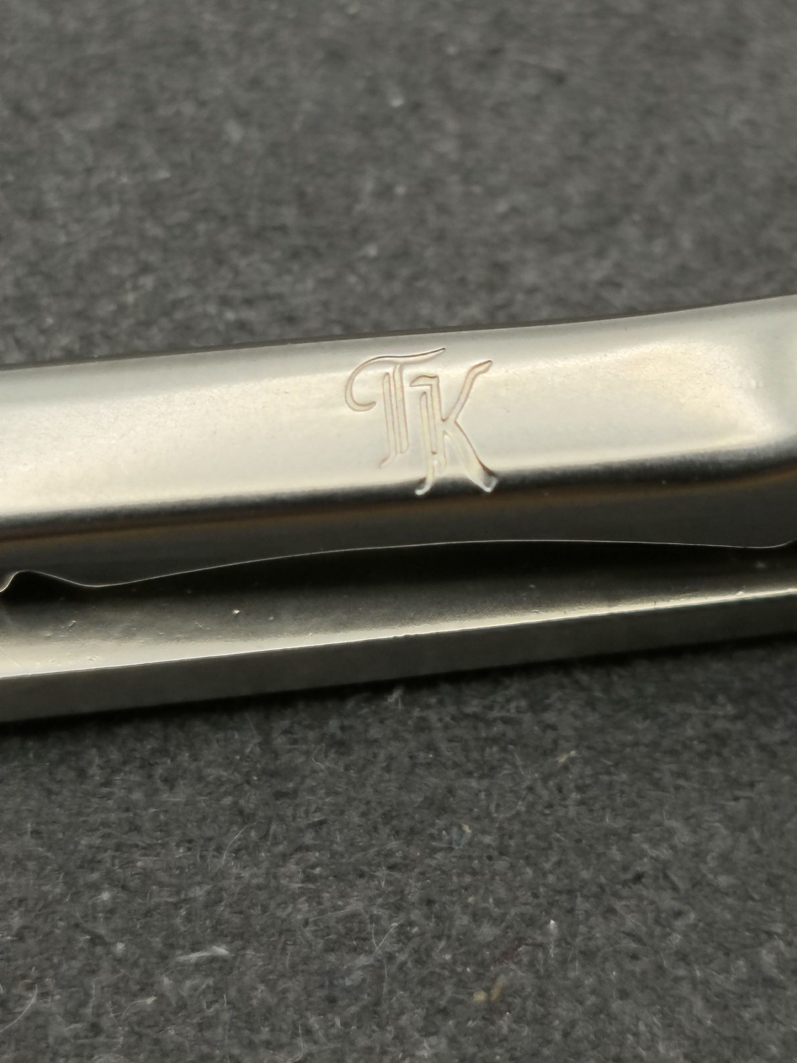 TK Red & Silver Enamel Tie Clip & Cufflinks Set image 4