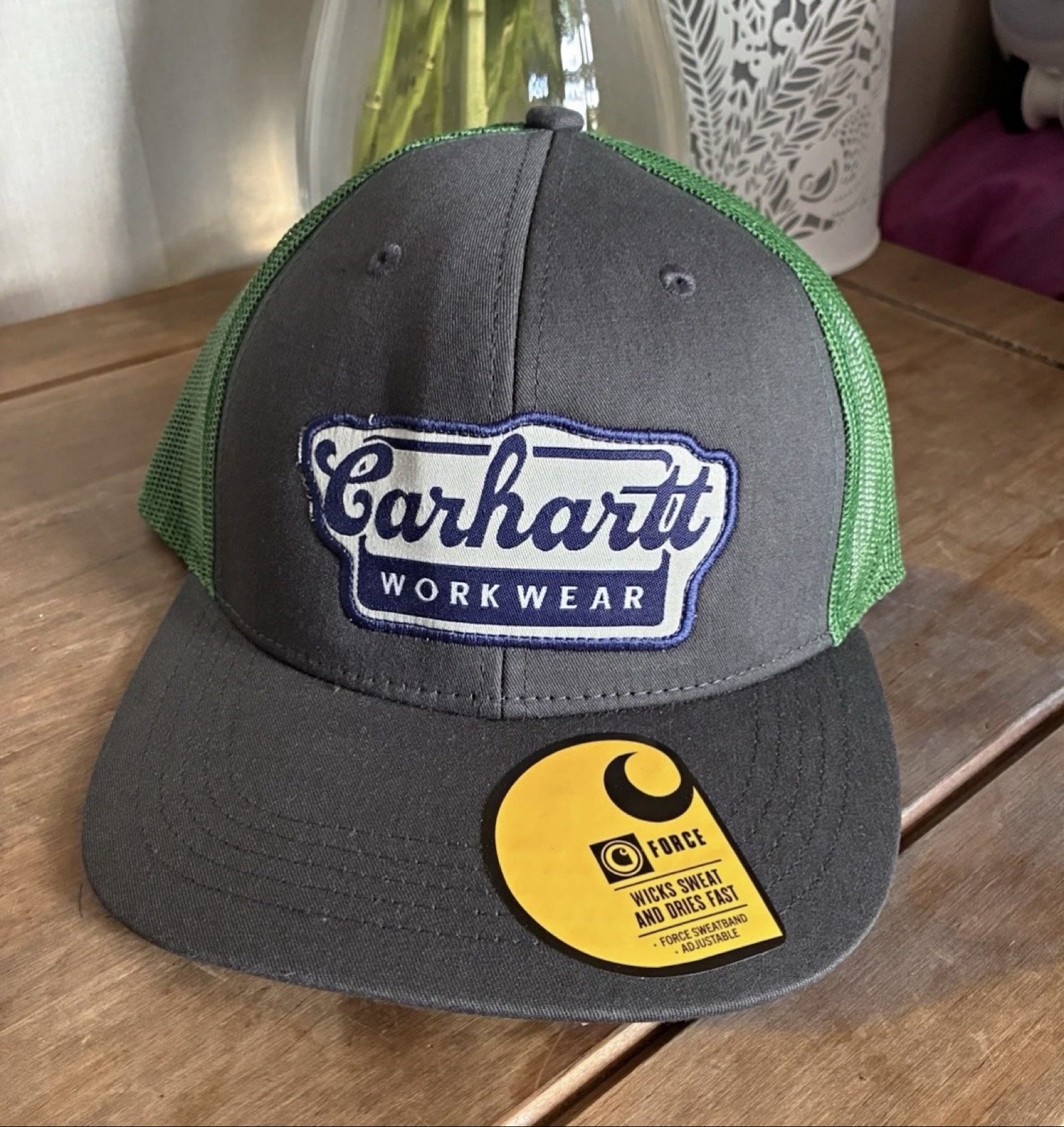 Carhartt Grey & Green Workwear Cap One Size