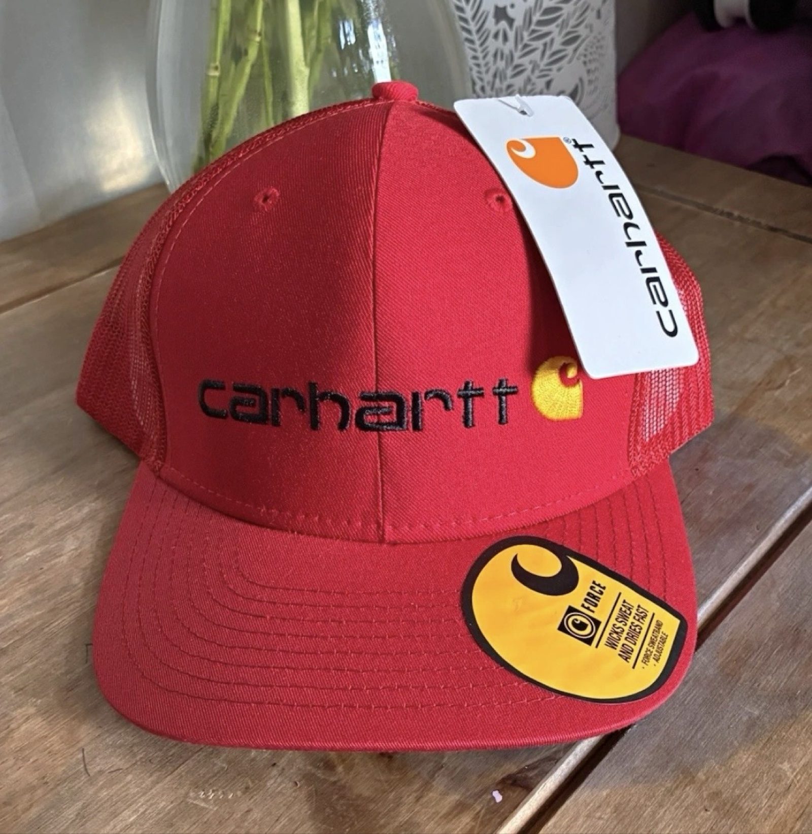 Carhartt Red Mesh Logo Baseball Cap One Size