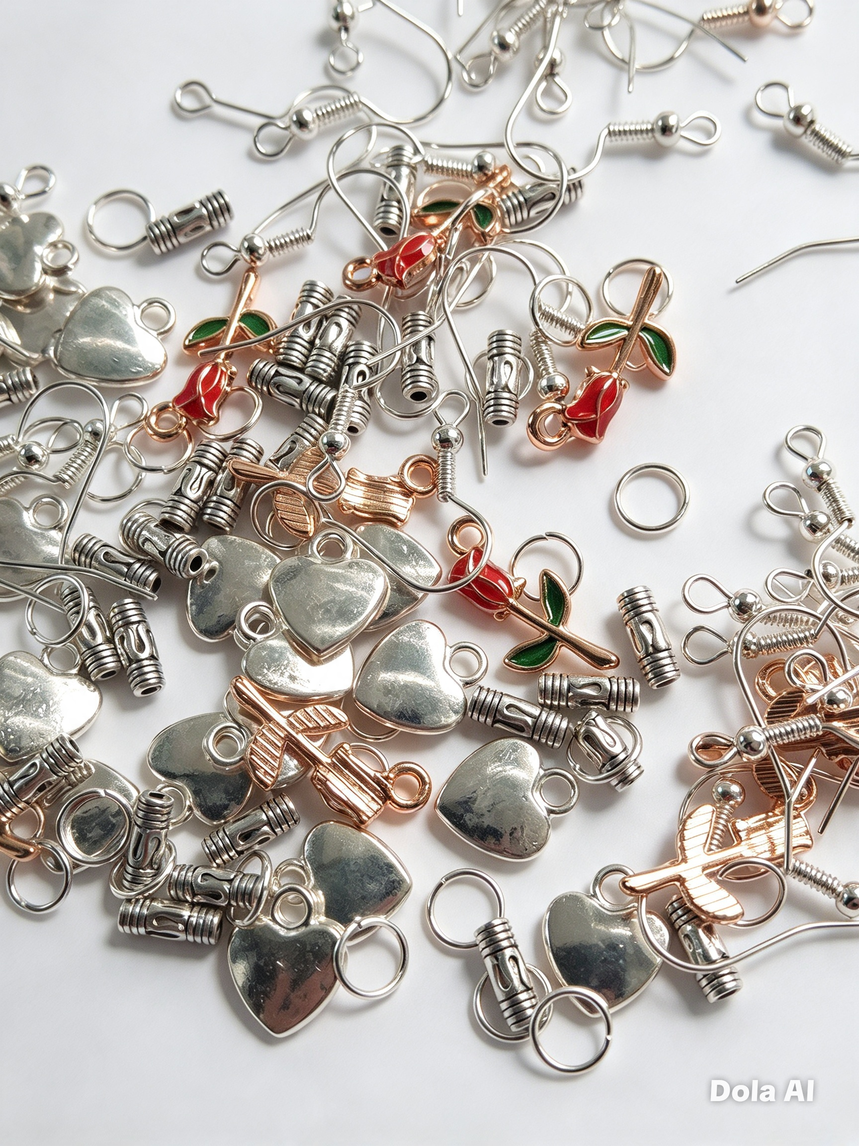 Jewelry Making — Earring Hooks, Charms, Pendants, Jump Rings DIY Craft Supplies