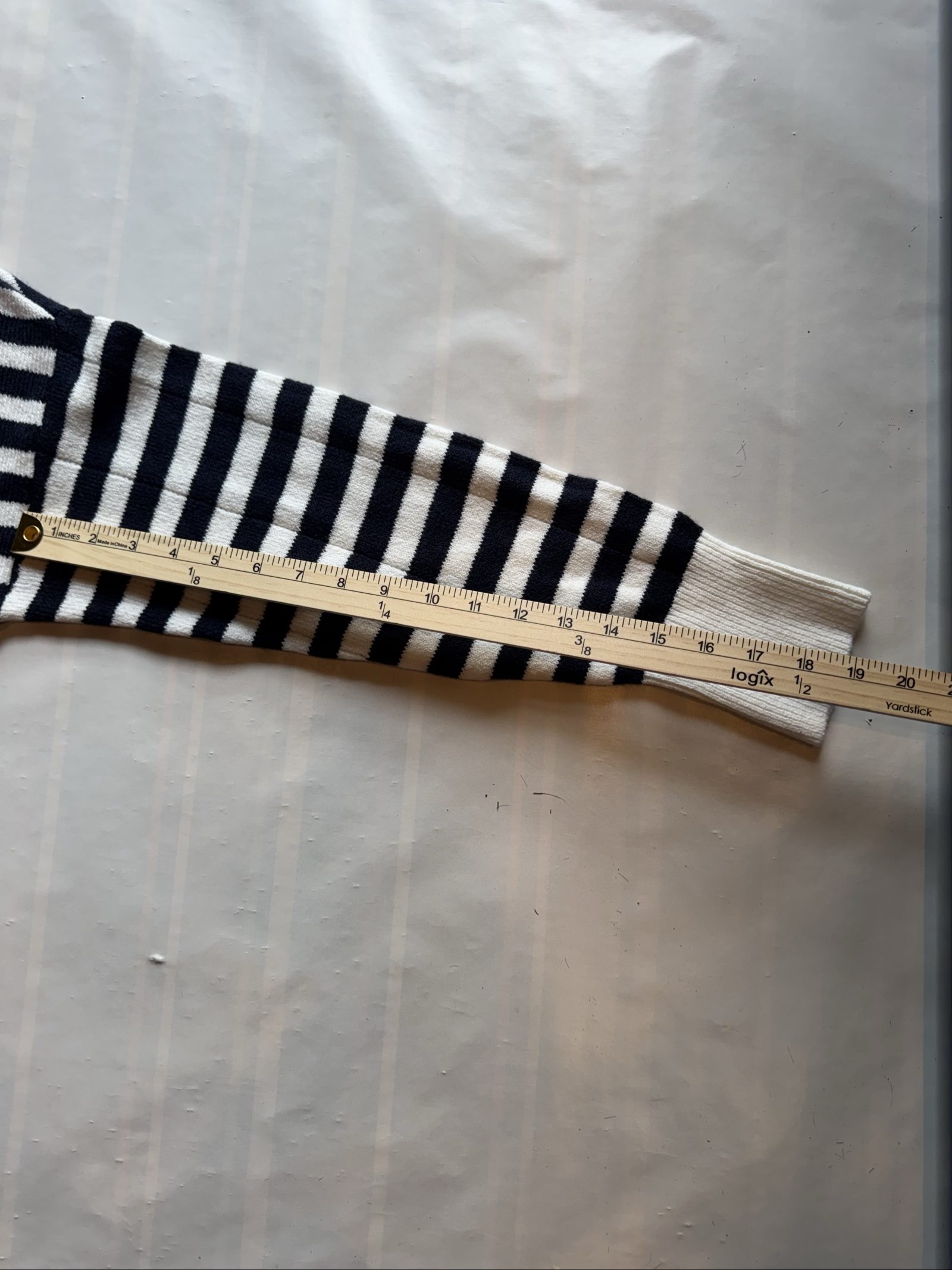 Draft Women's LOFT Sweater - Black and White Stripes - Medium image 4