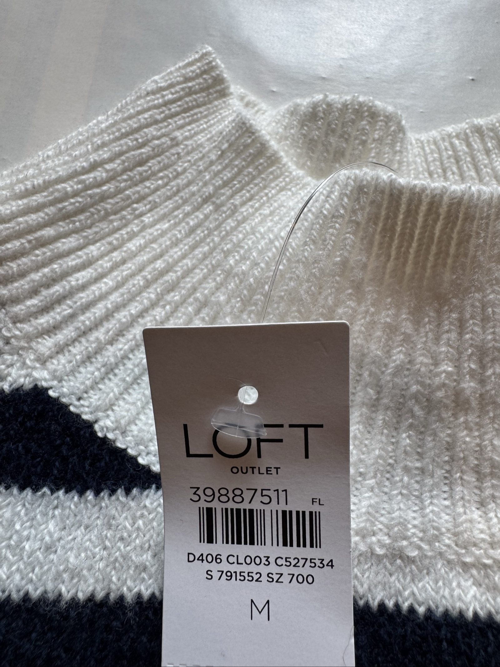 Draft Women's LOFT Sweater - Black and White Stripes - Medium image 10