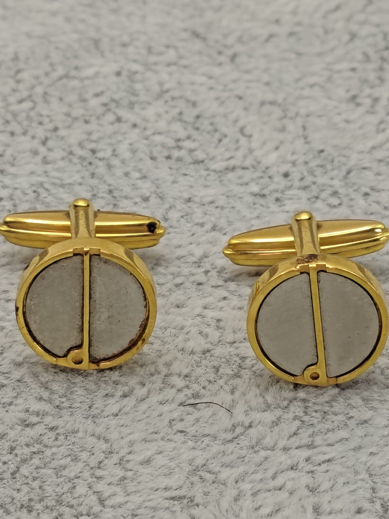 Dunhill Gold & Silver tone Round Cufflinks image 5