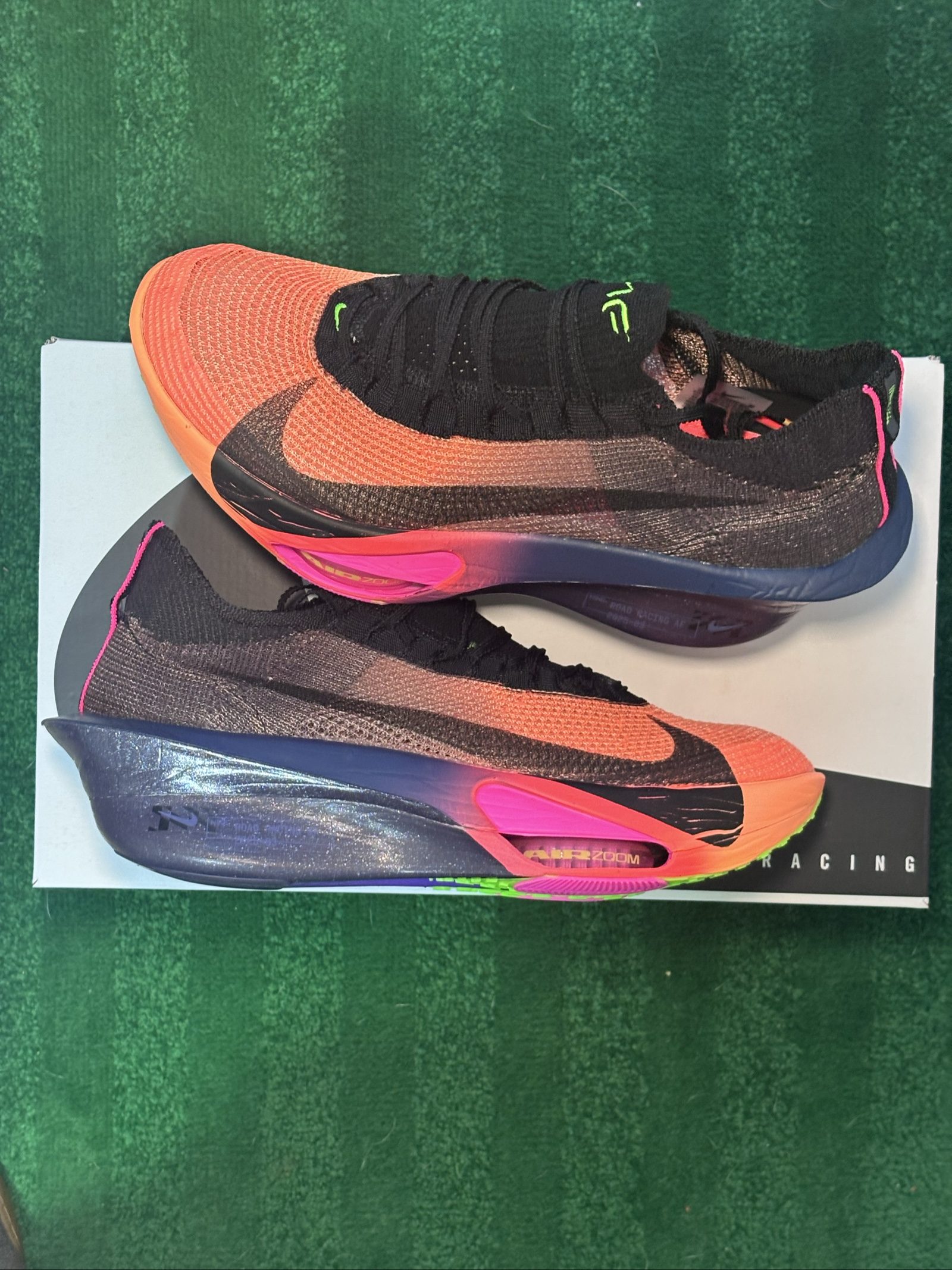 UK 12 Nike Alphafly 3 Glam | Orange Pulse Purple Black IO9573-800 New RRP 289.99