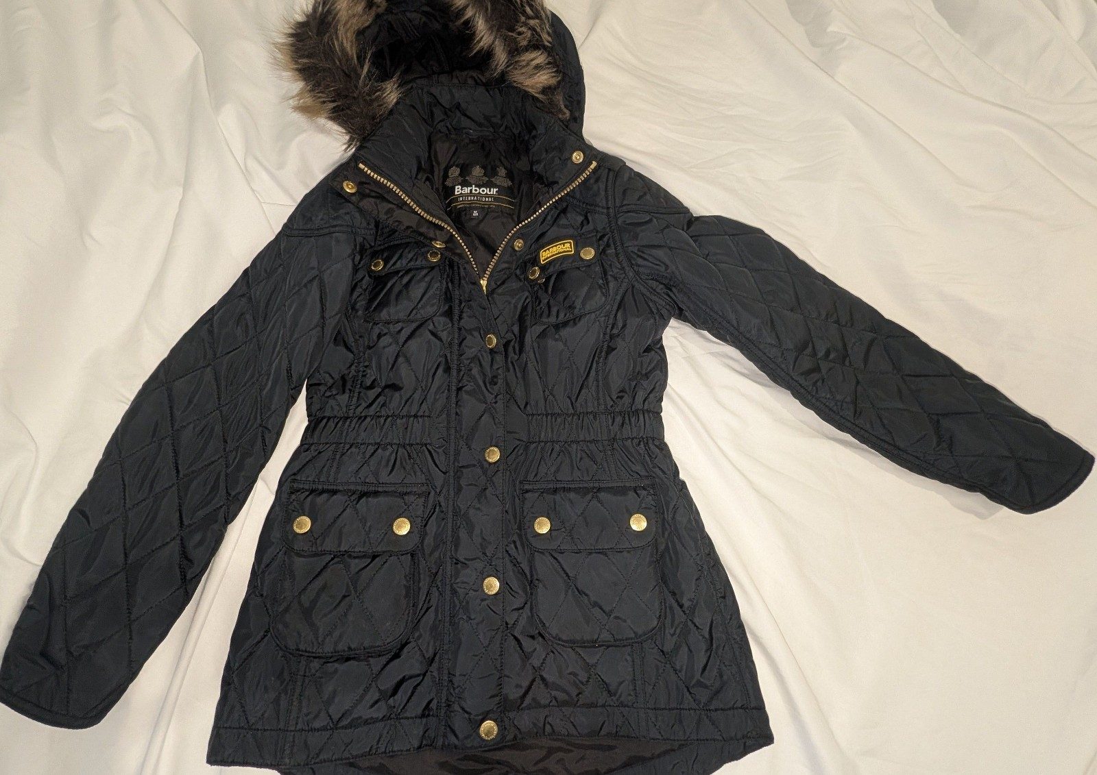 Barbour Girls Navy Quilted Jacket