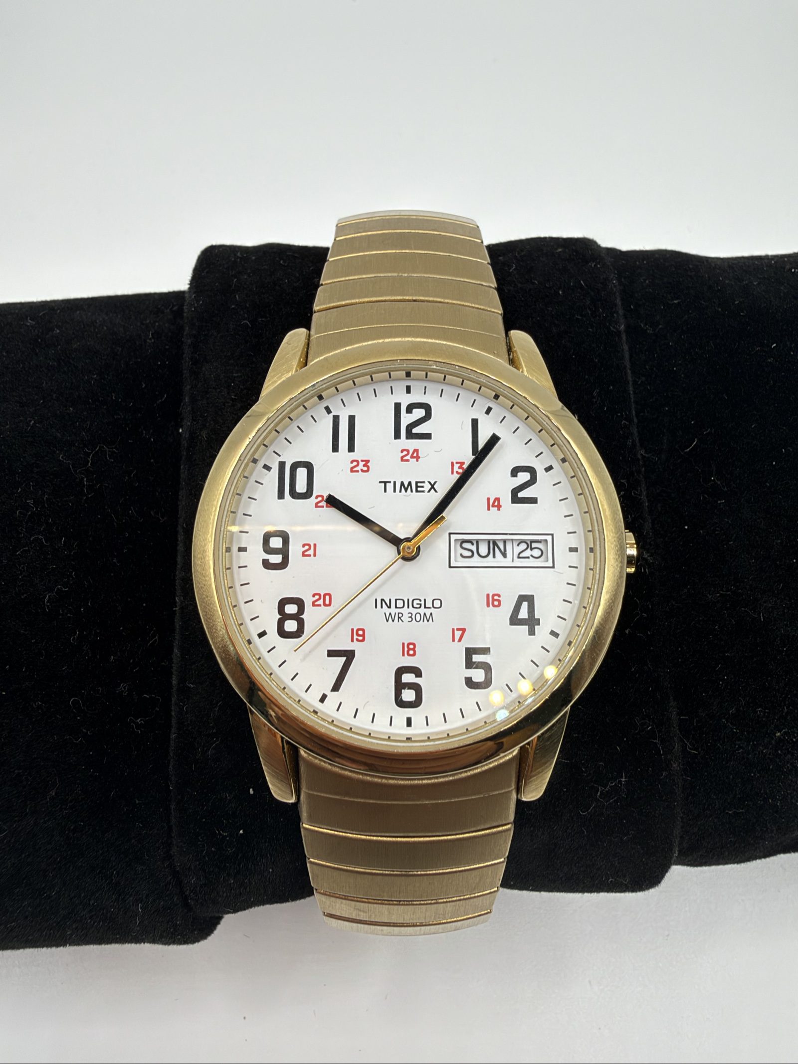 Timex Gold Tone Indiglo WR 30M Men's Watch with Date