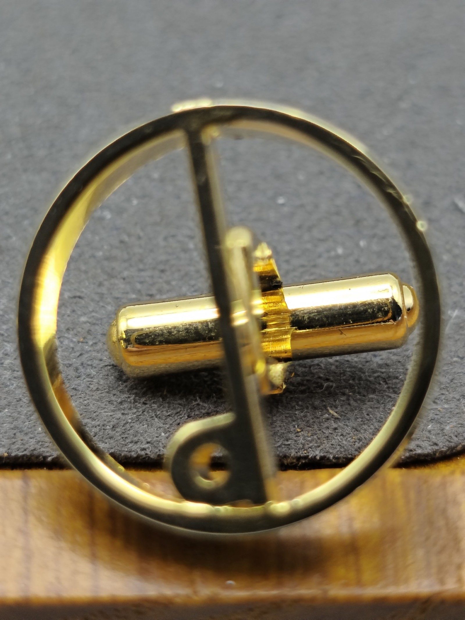 Dunhill Gold Tone Circle Logo Cufflinks image 4