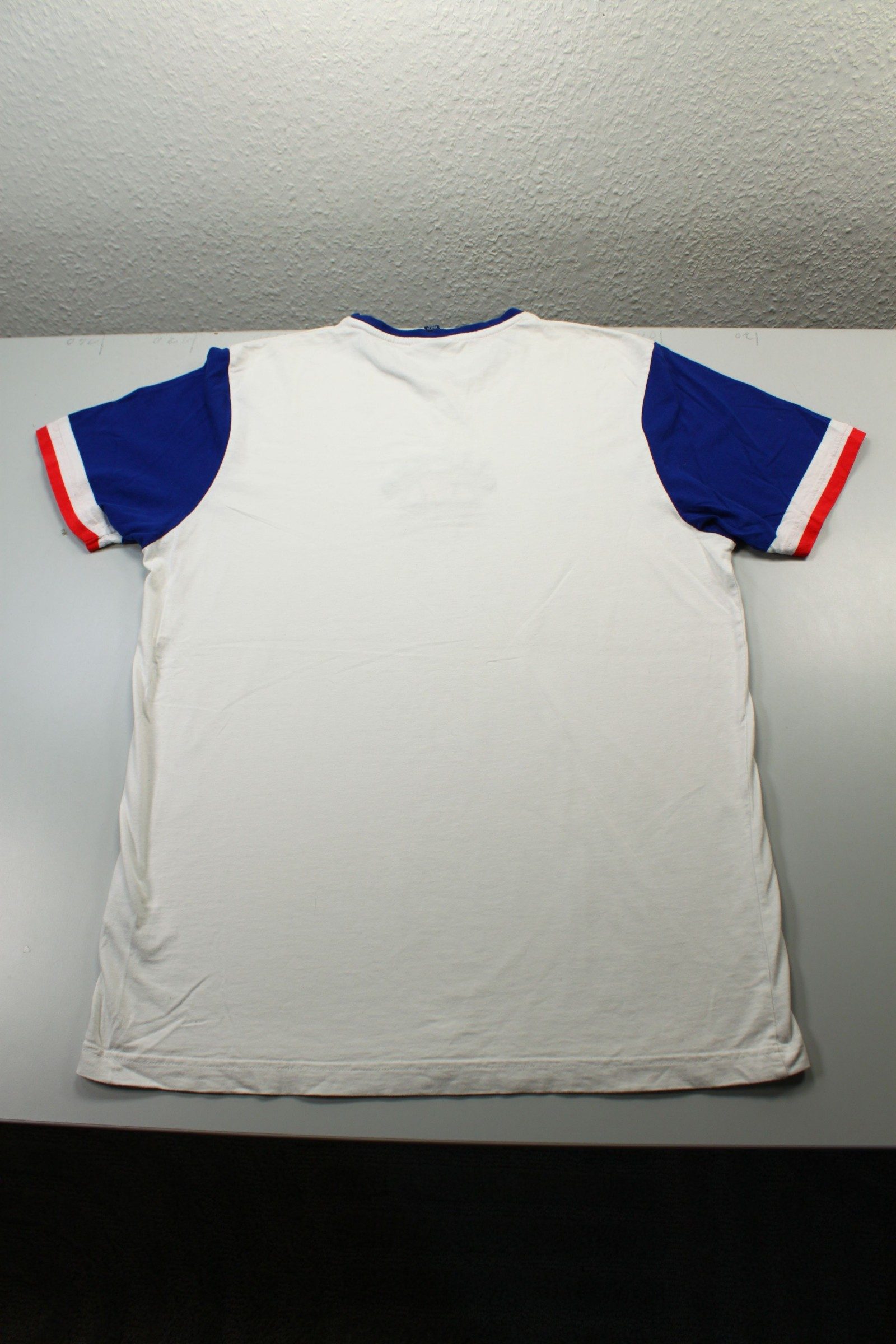Ellesse T-Shirt Weiß Blau Rot – Retro Vintage Streetwear Logo image 2