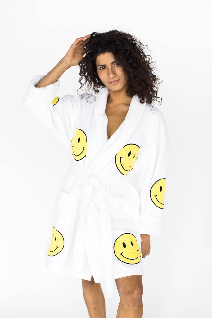 All Smiles Applique Short Terry Loop Bathrobe - Wholesale 00s from Aegean Apparel, United States