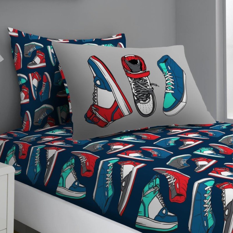 Kids Single Fitted Sheet - High Tops - Wholesale 00s from A&K Hosiery, United Kingdom