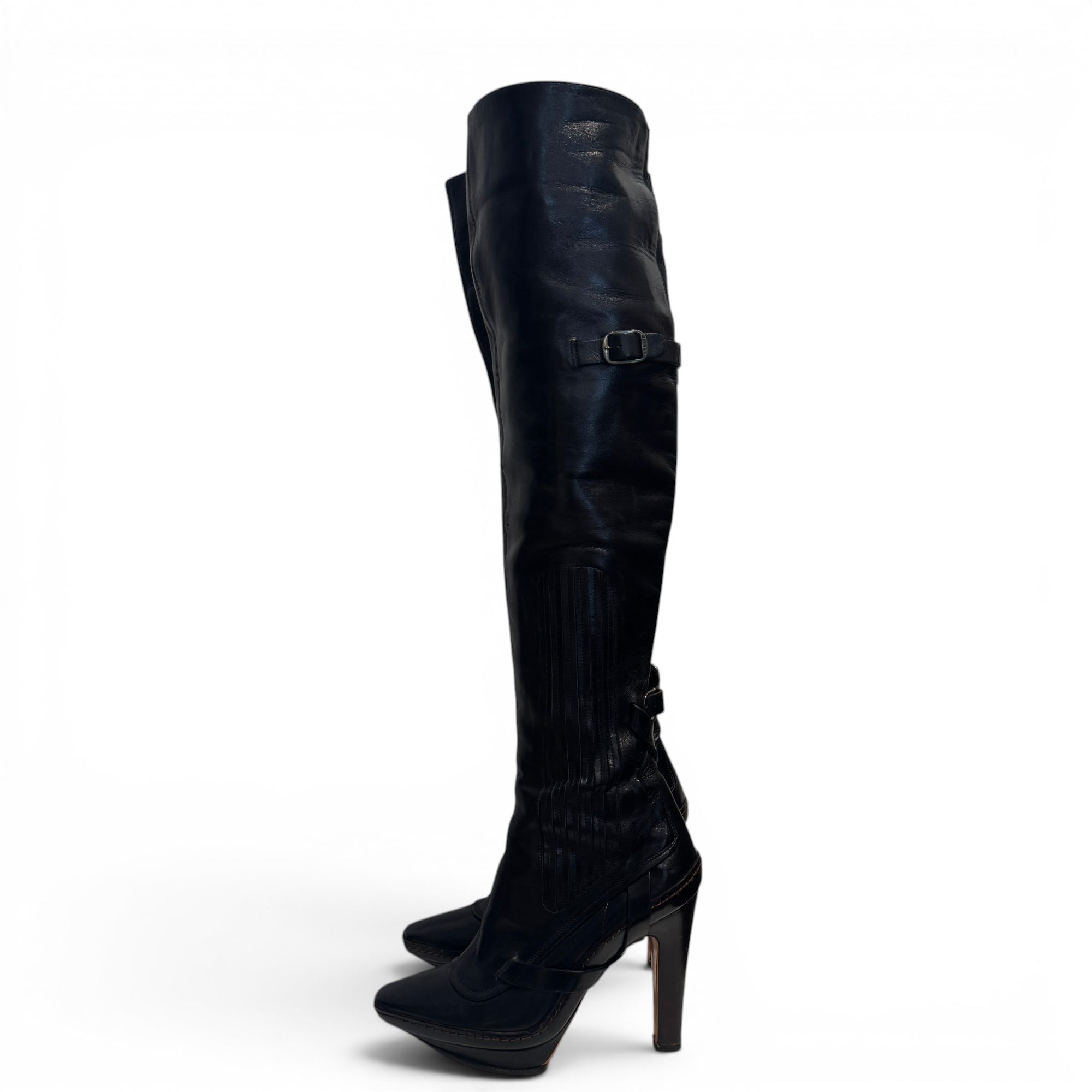 Celine by Ivana Omazic FW07 Paneled Overknee Leather Boots - Wholesale contemporary from Ākaibu Store, 