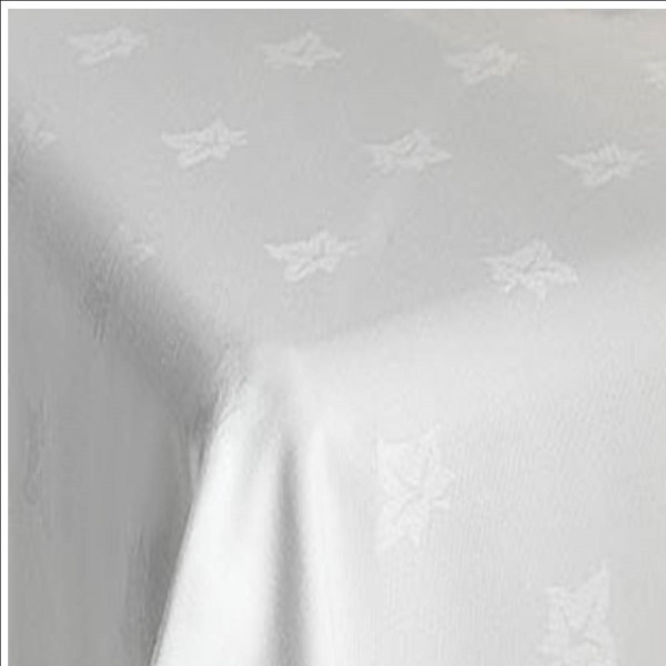 Ivy Leaf Damask Table Cloths Egyptian Cotton Wholesale 10 Pack - Wholesale boutique from All White Linens Ltd., United Kingdom