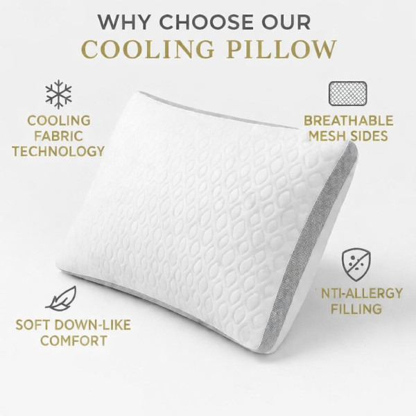 Keep Cool Hotel Deluxe Breathable Pillows EACH - Wholesale boutique from All White Linens Ltd., United Kingdom