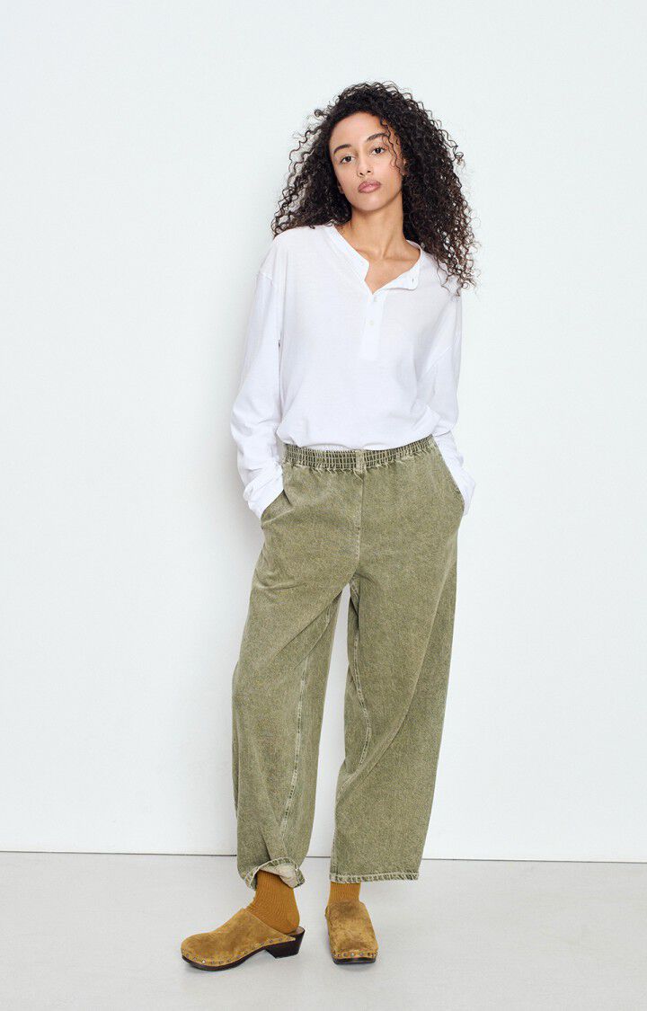 Pantalon femme Uzatown - OLIVE - Vert - Wholesale boho from American Vintage, France