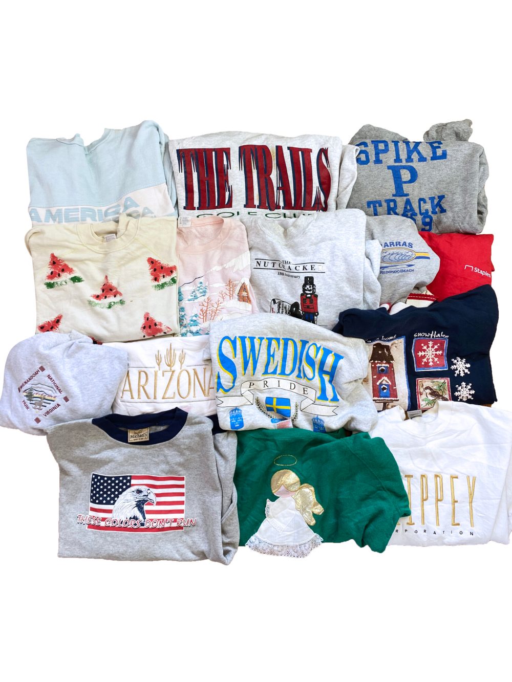 15-PIECE PREMIUM A/B GRADE 90’S TRUE VINTAGE CREWNECKS - Wholesale casual from AMERIVINTAGE CLOTHING CO, Australia
