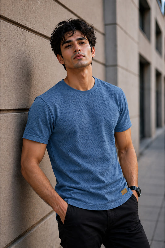 Men Round Neck Half Sleeves T-Shirt - Wholesale casual from Arbour Clothing, India