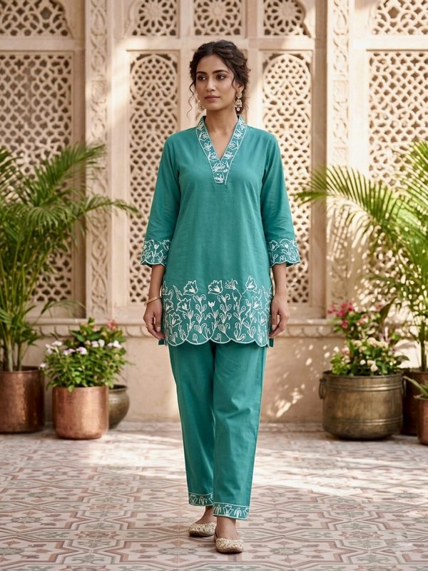 Hasteagle Women Embroidered Co Ord Set With Pocket - Wholesale casual from Aseztak Wholesale Online Private Limited, India