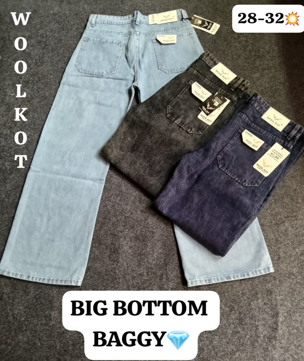 Woolkot Big Bottom Baggy Jeans 2832 Multicolor - Wholesale casual from Aseztak Wholesale Online Private Limited, India