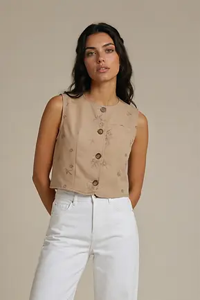 Gilet sans manches brodé - Wholesale eclectic from Attrait Paris, France