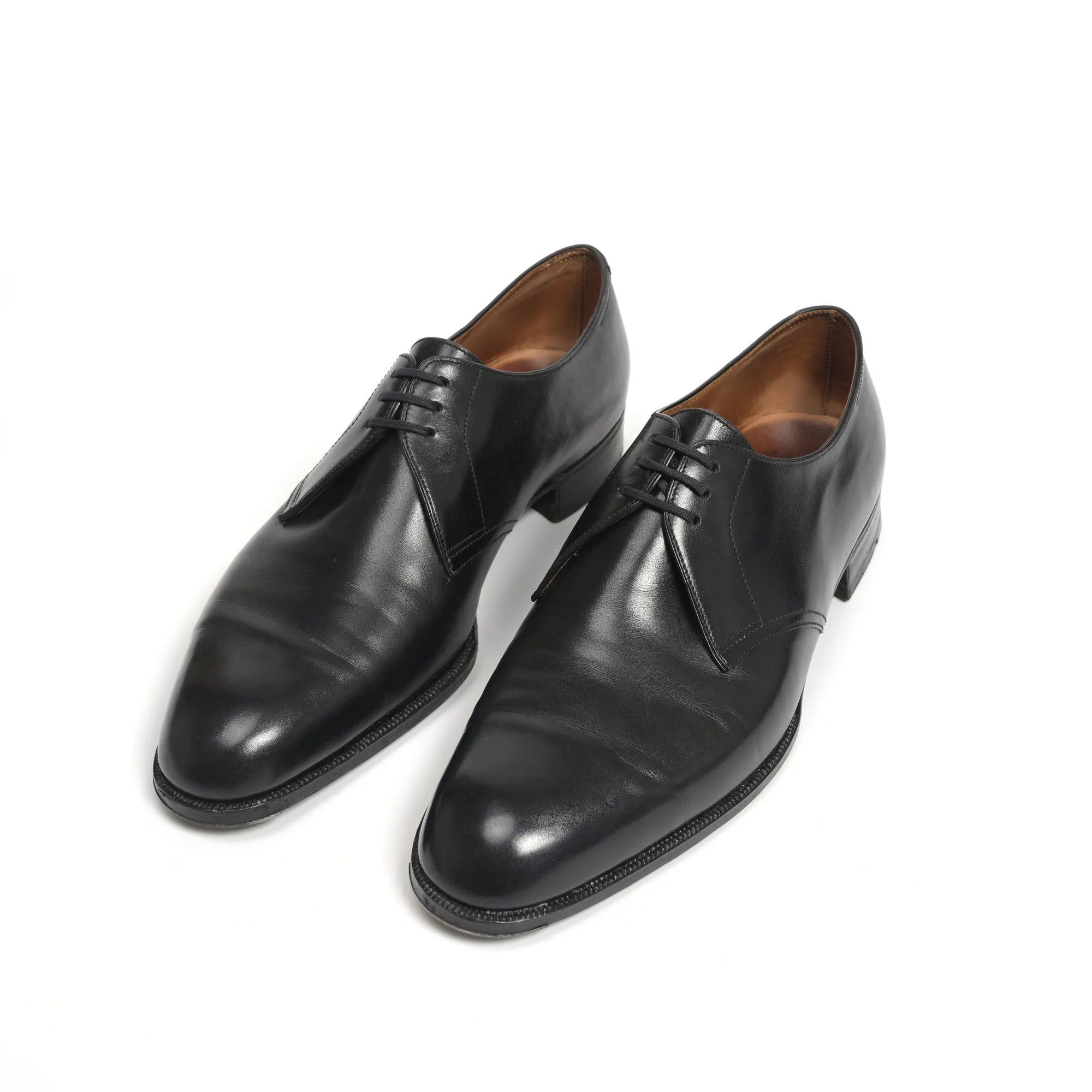JOHN LOBB PARIS bespoke black derby (8 UK) - Wholesale clothing from AU DRÔLE DE ZÈBRE, France
