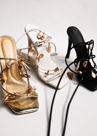 Seashells | Shells Lace Up Heels - Wholesale designer from Azarayah, United States