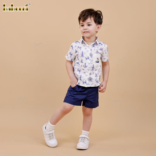BC1441 – Nautical Sketch Shirt - Wholesale casual from Babeeni, Vietnam