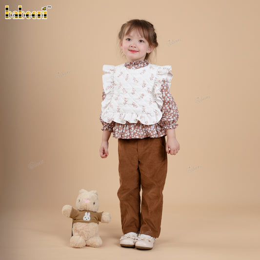 DR4501 - Ivory Meadow Layered Pinafore - Wholesale casual from Babeeni, Vietnam