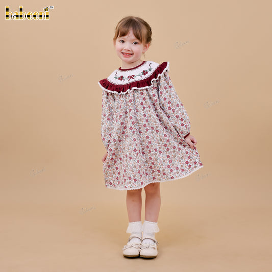 DR4507 – Autumn Bloom Smocked Dress - Wholesale casual from Babeeni, Vietnam