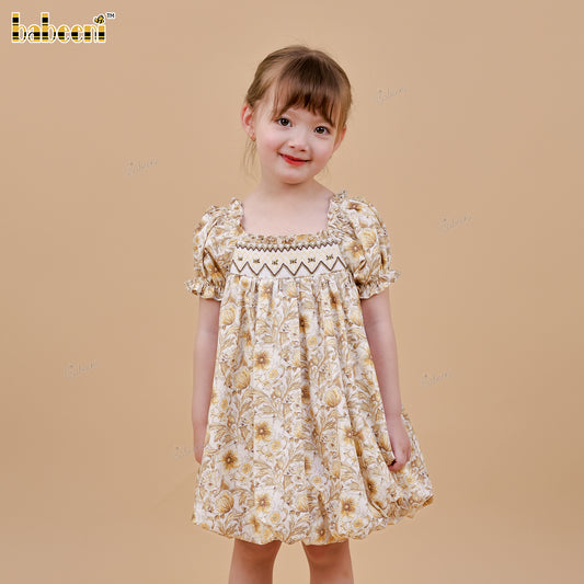 DR4525 - Golden Meadow Smock Dress - Wholesale casual from Babeeni, Vietnam
