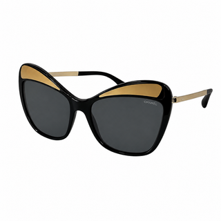 Chanel Oversized Black & Gold Cat-Eye Sunglasses - Wholesale boho from Bella Ling, United Kingdom