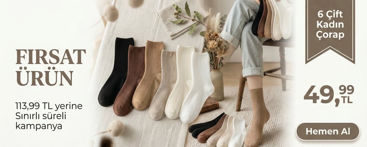 6 Çift Kadın Renkli Lastiksiz Çorap - Wholesale casual from BGK, 