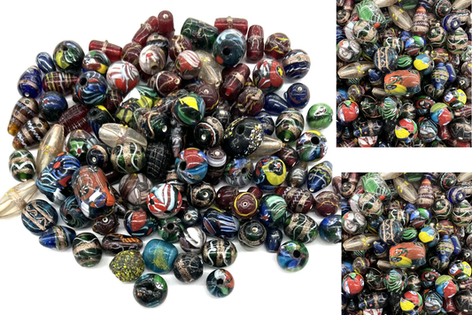 5 LBS Vintage India Glass Beads Assorted Shapes + Colors - Wholesale accessories from Bluebox, United States