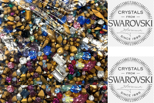 Swarovski Crystal Stones Lot mixed 18 pp to 8 mm in size - Mixed Colors Shapes - Wholesale accessories from Bluebox, United States
