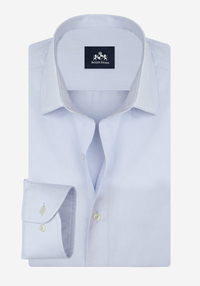 Frost Blue Stripe Piqué Shirt - Wholesale boutique from British House, Egypt