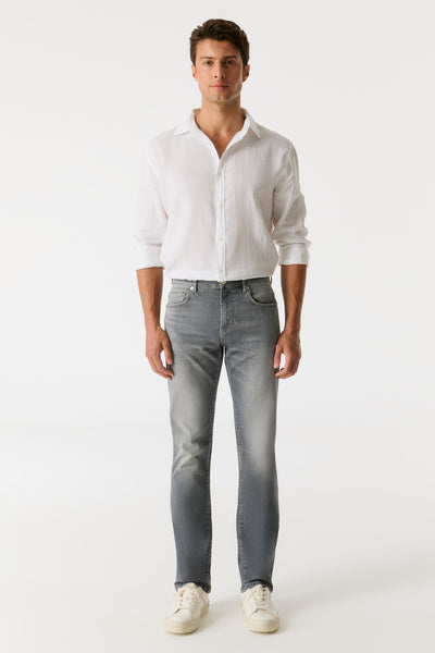 Lance Mid Waist Regular Length 5 Pocket Jeans Light Grey - Wholesale budget from C.O.J. Denim, 