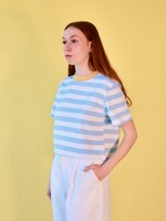 Perfect Tee in Light Blue Stripe - Wholesale sustainable from CITIZEN VINTAGE, Canada