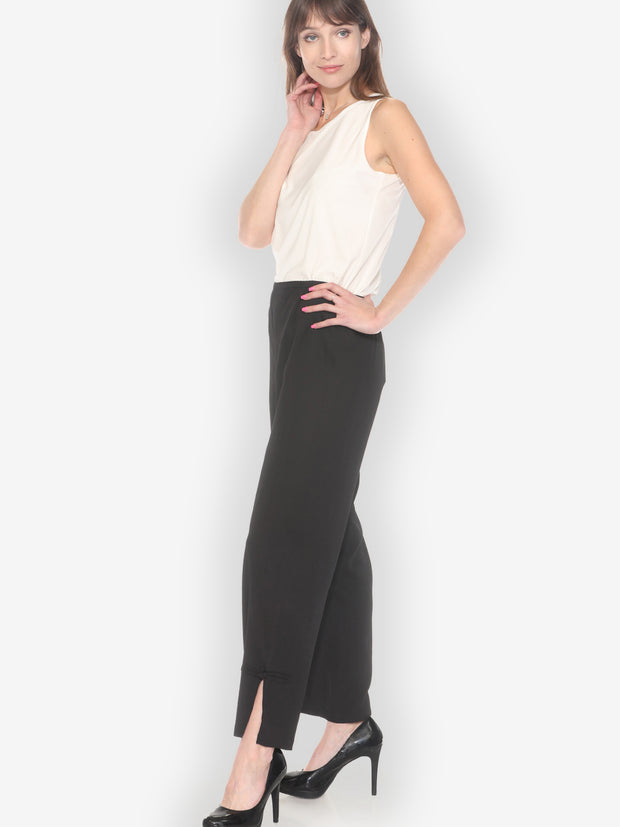 Solid Silk Fukure Pant in Black - Wholesale boutique from Citron Clothing Inc., United States