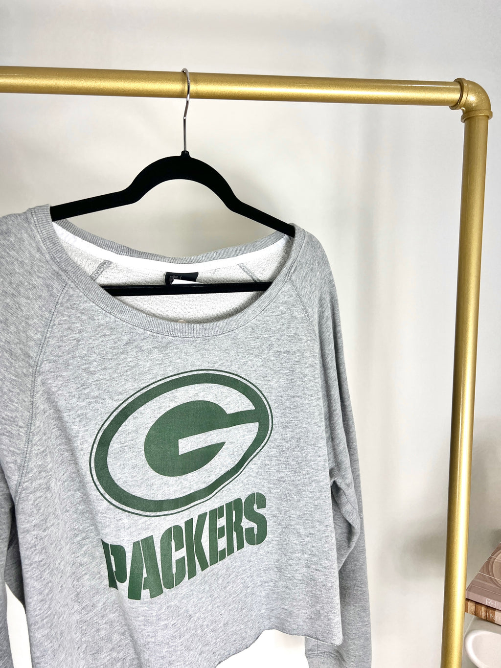 GREEN BAY PACKERS NIKE BOATNECK/OFF THE SHOULDER SWEATSHIRT - Wholesale boho from Closet From Hell, Canada