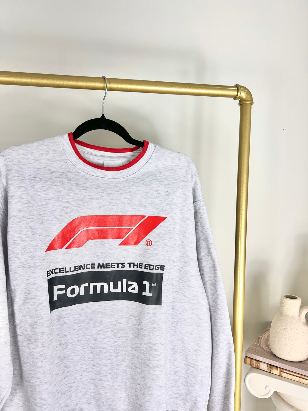 LIGHT GREY FORMULA 1 CREWNECK - Wholesale boho from Closet From Hell, Canada