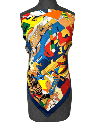 HERMES Silk Ca Decoiffe! Scarf 90 - Wholesale consignment from Consigned Designs, United States