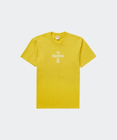 Supreme Cross Box Logo Tee Yellow - Wholesale budget from Corner, Poland