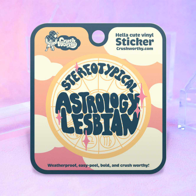 Stereotypical Astrology Lesbian Sticker Sheet - Wholesale 00s from Crushworthy, United States