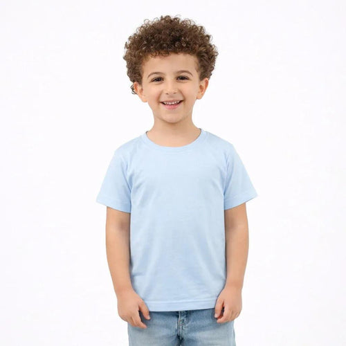 تيشيرت أطفال باللون الأزرق الفاتح - Wholesale casual from الأردنية المعاصرة لصناعة الألبسة, Jordan