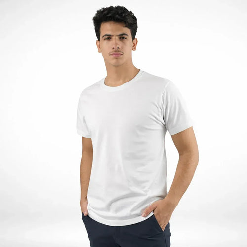 تيشيرت سادة باللون الأبيض - Wholesale casual from الأردنية المعاصرة لصناعة الألبسة, Jordan