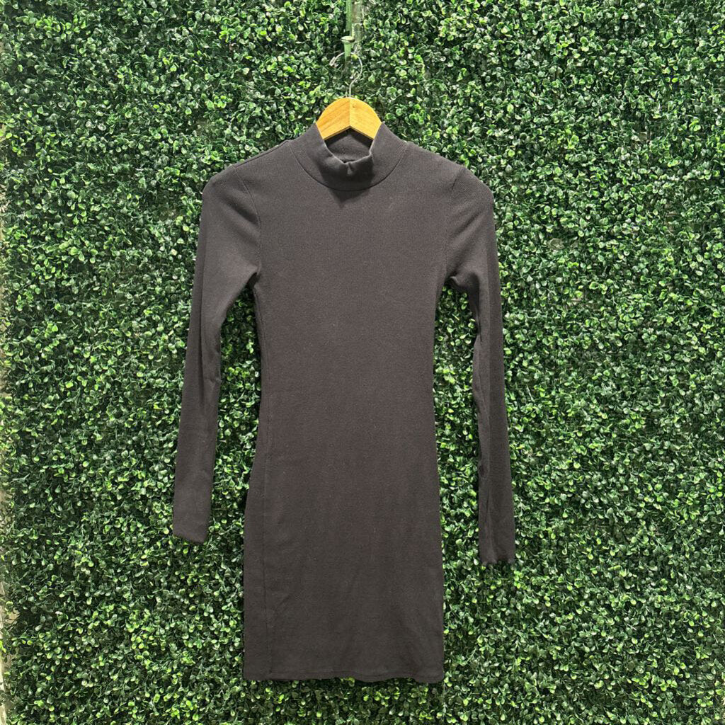 Mock Neck Long Sleeve Ribbed Dress - Wholesale boutique from Darling x Dashing Boutique, United States